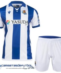 Casa Conjunto De Niños Real Sociedad Equipación 2024 2025 Blanco Azul