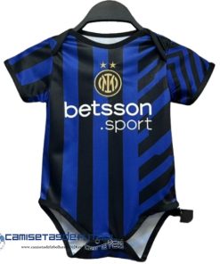Casa Onesies Niños Inter Milán Equipación 2024 2025 Azul Negro
