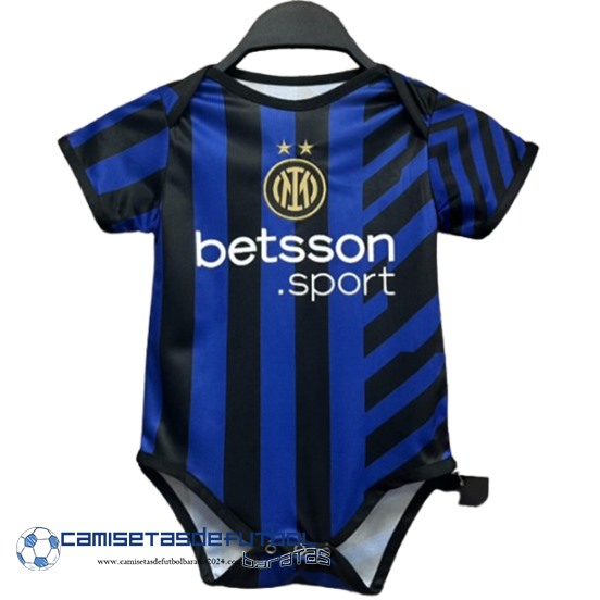 Casa Onesies Niños Inter Milán Equipación 2024 2025 Azul Negro