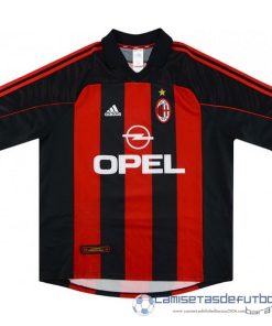 Casa Camiseta AC Milan Retro Equipación 2000 2002 Rojo