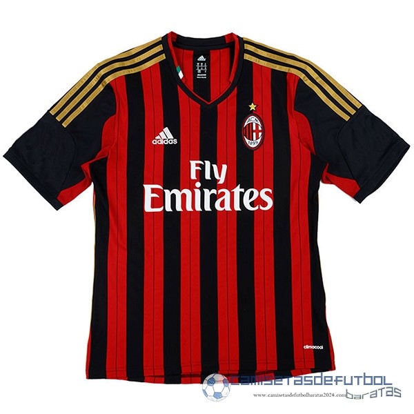 Casa Camiseta AC Milan Retro Equipación 2013 2014 Rojo
