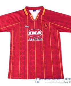 Casa Camiseta As Roma Retro Equipación 1996 1997 Rojo