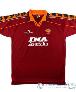 Casa Camiseta As Roma Retro Equipación 1998 1999 Rojo