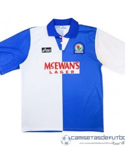 Casa Camiseta Blackburn Rovers Retro Equipación 1994 1995 Blanco Azul
