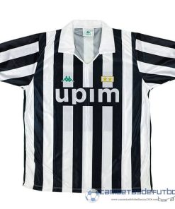 Casa Camiseta Juventus Retro Equipación 1991 1992 Negro Blanco
