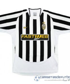 Casa Camiseta Juventus Retro Equipación 2003 2004 Negro Blanco