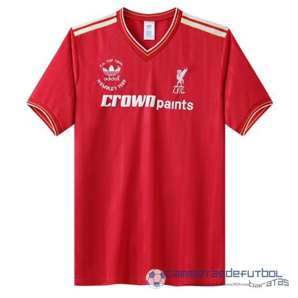 Casa Camiseta Liverpool Retro Equipación 1985 1986 Rojo