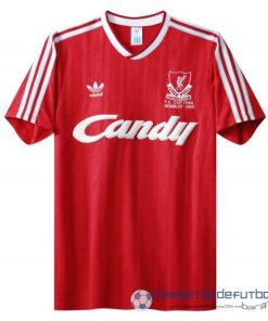 Casa Camiseta Liverpool Retro Equipación 1988 1991 Rojo