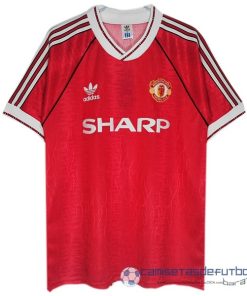 Casa Camiseta Manchester United Retro Equipación 1991 1992 Rojo