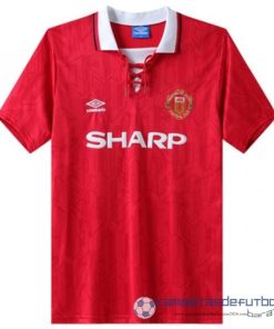 Casa Camiseta Manchester United Retro Equipación 1992 1994 Rojo