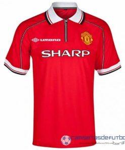 Casa Camiseta Manchester United Retro Equipación 1998 1999 Rojo