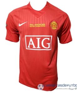 Casa Camiseta Manchester United Retro Equipación 2007 2008 Rojo