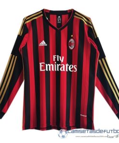 Casa Camiseta Manga Larga AC Milan Retro Equipación 2013 2014 Rojo