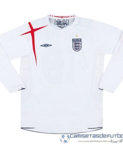 Casa Camiseta Manga Larga Inglaterra Retro Equipación 2006 Blanco