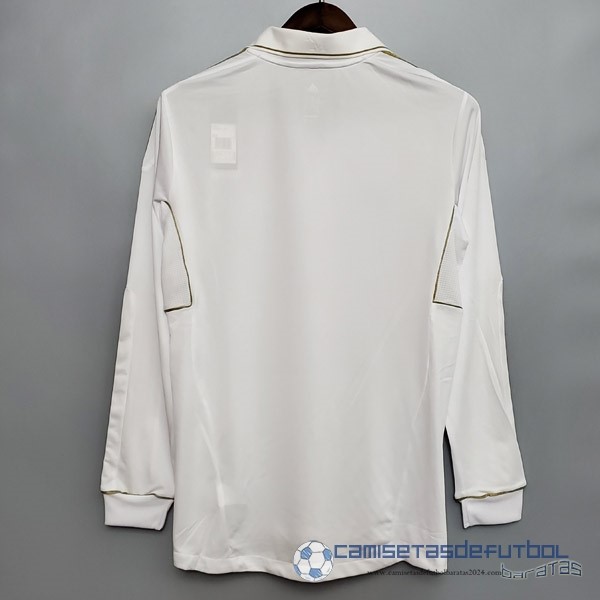 Casa Camiseta Manga Larga Real Madrid Retro Equipación 2011 2012 Blanco - Image 2