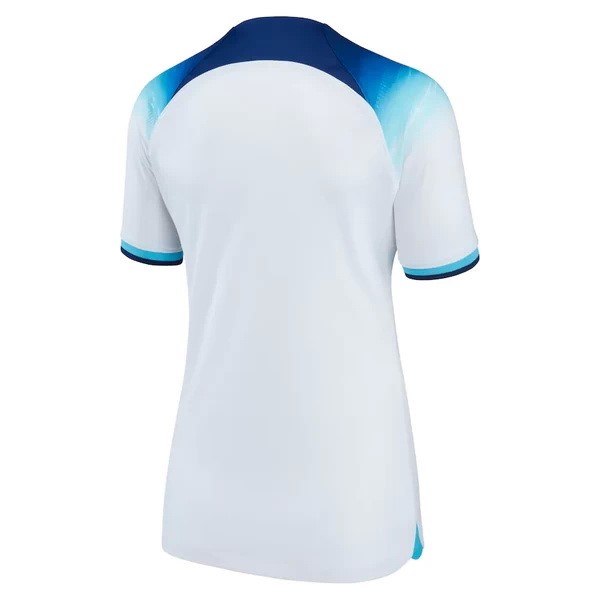 Casa Camiseta Mujer Inglaterra 2022 Blanco Azul - Image 2