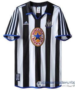 Casa Camiseta Newcastle United Retro Equipación 1999 2000 Negro Blanco