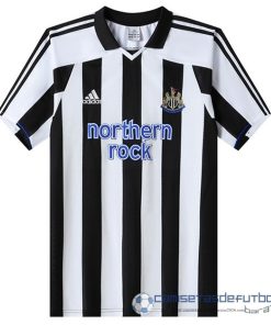 Casa Camiseta Newcastle United Retro Equipación 2003 2005 Negro Blanco
