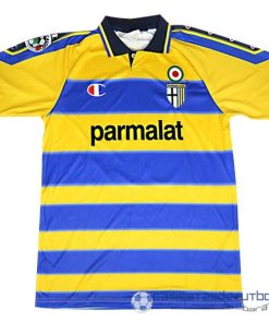 Casa Camiseta Parma Retro Equipación 1999 2000 Azul Amarillo