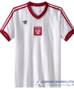 Casa Camiseta Polonia Retro Equipación 1982 Blanco