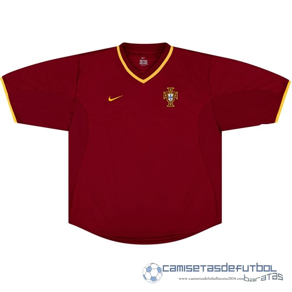 Casa Camiseta Portugal Retro Equipación 2000 Rojo