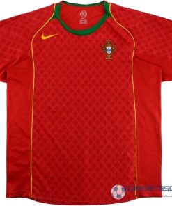 Casa Camiseta Portugal Retro Equipación 2004 Rojo