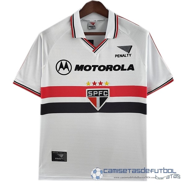 Casa Camiseta São Paulo Retro Equipación 1999 Blanco