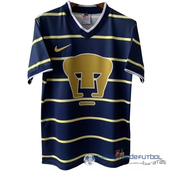 Casa Camiseta UNAM Pumas Retro Equipación 1998 Azul