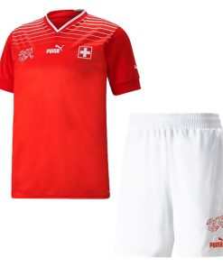Casa Conjunto De Niños Suiza 2022 Rojo Blanco