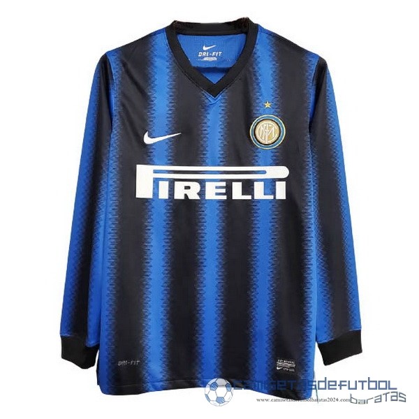 Casa Manga Larga Inter Milán Retro Equipación 2010 2011 Azul