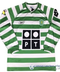 Casa Manga Larga Lisboa Retro Equipación 2003 2004 Verde