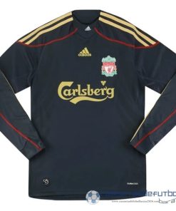 Casa Manga Larga Liverpool Retro Equipación 2009 2010 Gris