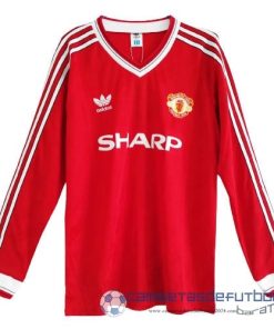 Casa Manga Larga Manchester United Retro Equipación 1986 Rojo