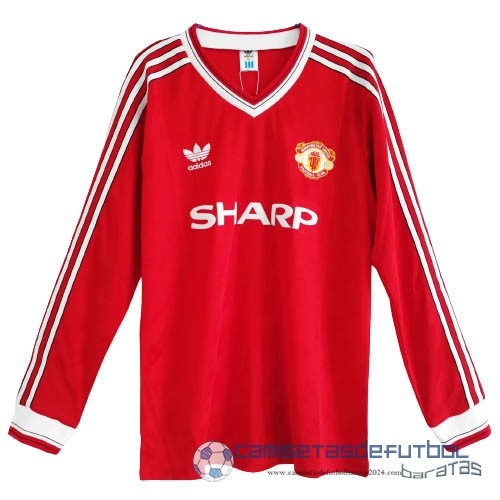 Casa Manga Larga Manchester United Retro Equipación 1986 Rojo