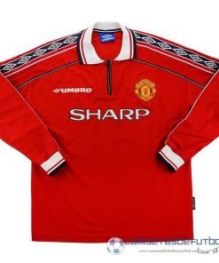 Casa Manga Larga Manchester United Retro Equipación 1998 1999 Rojo