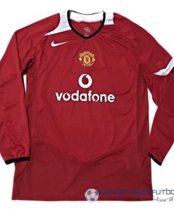 Casa Manga Larga Manchester United Retro Equipación 2005 2006 Rojo