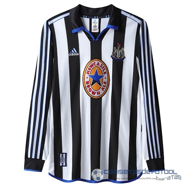 Casa Manga Larga Newcastle United Retro Equipación 1999 2000 Blanco