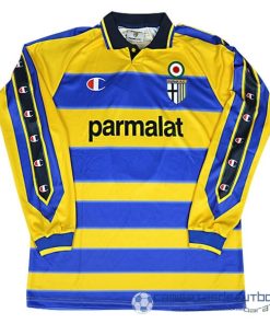 Casa Manga Larga Parma Retro Equipación 1999 2000 Azul Amarillo