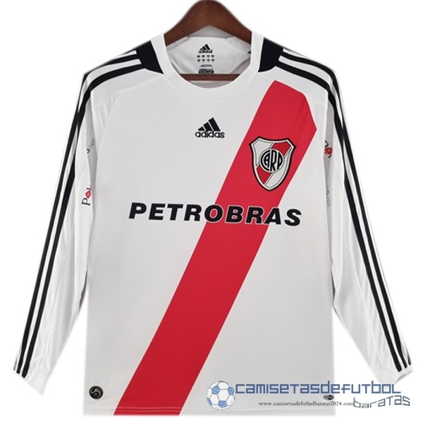 Casa Manga Larga River Plate Retro Equipación 2009 2010 Blanco
