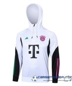 Chaqueta Con Capucha Bayern Múnich Equipación 2023 2024 Blanco Negro