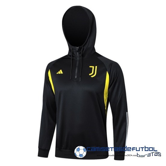 Chaqueta Con Capucha Juventus Equipación 2023 2024 Negro Amarillo