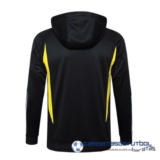 Chaqueta Con Capucha Juventus Equipación 2023 2024 Negro Amarillo - Image 2