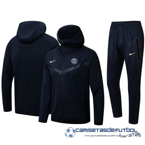 Conjunto Completo Chaqueta Con Capucha Paris Saint Germain Equipación 2024 2025 Negro