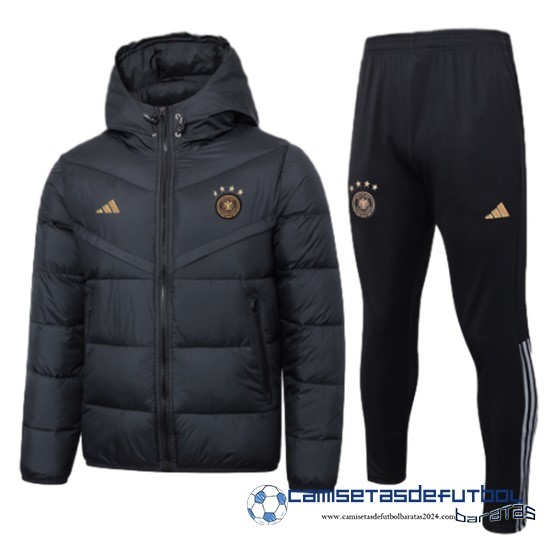 Conjunto Completo Chaqueta De Algodon Alemania Equipación 2023 Negro