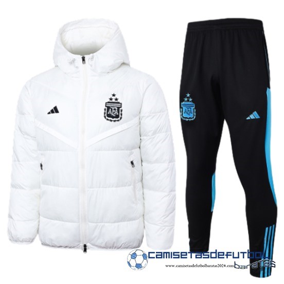 Conjunto Completo Chaqueta De Algodon Argentina Equipación 2023 Blanco Negro