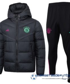 Conjunto Completo Chaqueta De Algodon Bayern Munich Equipación 2023 2024 Negro