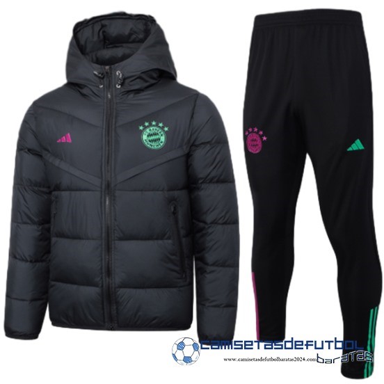 Conjunto Completo Chaqueta De Algodon Bayern Munich Equipación 2023 2024 Negro