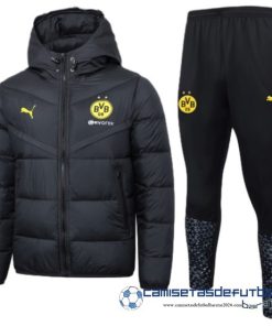 Conjunto Completo Chaqueta De Algodon Borussia Dortmund Equipación 2023 2024 Negro