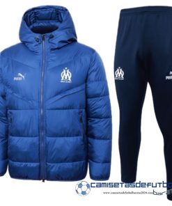 Conjunto Completo Chaqueta De Algodon Marsella Equipación 2023 2024 Azul Negro