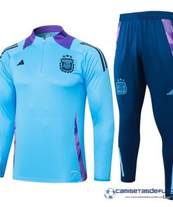 Conjunto Completo Sudadera Entrenamiento Niños Argentina Equipación 2024 Azul Purpura